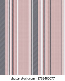 Textured stripe seamless pattern with Navy Blue, red and White colors vertical parallel stripes. Vector abstract background.