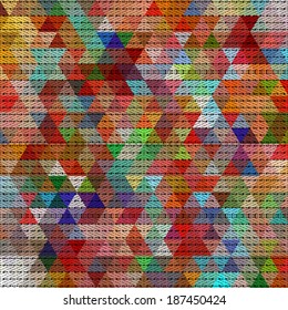 Textured striped colorful fabric background. Design is seamless. 