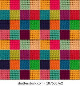 Textured striped colorful fabric background. Design is seamless.