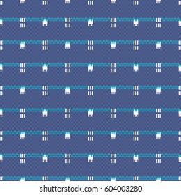 Textured striped vintage jeans denim linen fabric background. Seamless pattern. Patchwork of denim fabric.