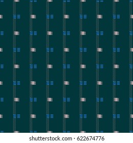 Textured striped vintage jeans denim linen fabric background. Seamless pattern. Patchwork of denim fabric.