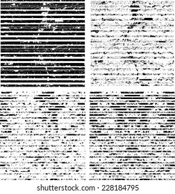 Textured Stripes in Grunge Style. Vector Background.
