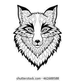 Textured stylized fox.