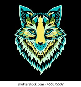 Textured stylized fox.