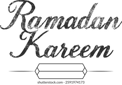 A textured, stylized graphic design of the phrase "Ramadan Kareem" in a script font, suitable for Ramadan celebrations.