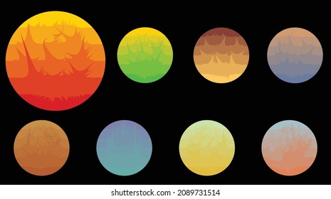 Textured Sunset Striped Retro Vintage Colors