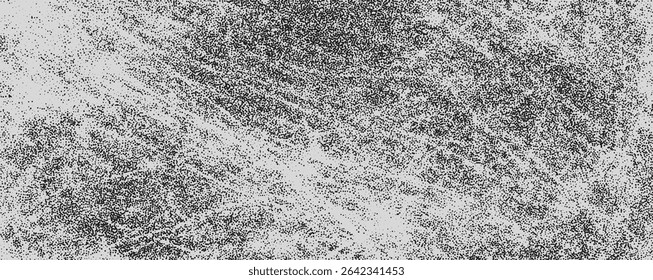 A textured surface features intricate patterns of black and white grains that create depth and visual interest. The contrasting tones evoke a sense of abstraction and artistic expression.