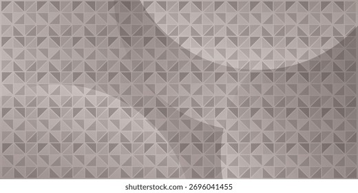 A textured surface featuring a repeating geometric pattern composed of triangles and circles, creating a subtle, abstract design.