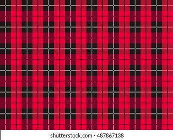 Textured tartan plaid patterns. Seamless vector pattern for textiles. Scottish. Chequered. Red and Black check. 