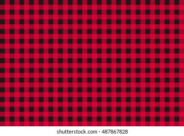 Textured tartan plaid patterns. Seamless vector pattern for textiles. Scottish. Chequered. Red and Black check. 