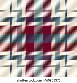 Textured tartan plaid. Seamless pattern.