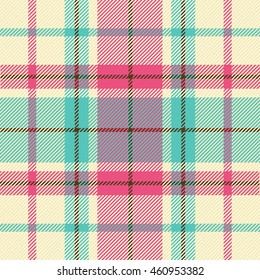 Textured tartan plaid. Seamless pattern.