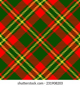 Textured tartan plaid. Seamless vector pattern