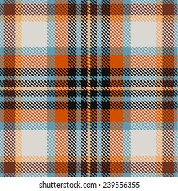 Textured tartan plaid. Seamless vector pattern
