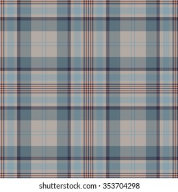 Textured tartan plaid. Seamless vector pattern