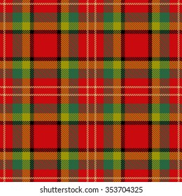 Textured tartan plaid. Seamless vector pattern
