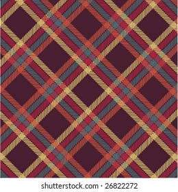 Textured tartan plaid, vector pattern