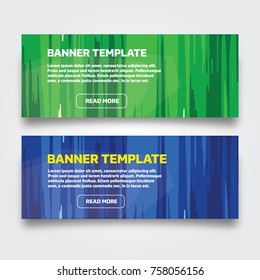textured template of green and blue web banner. decoration element for website