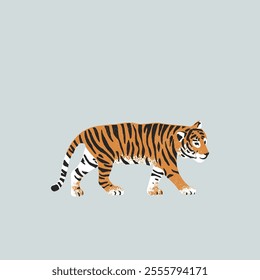 Textured tiger abstract illustration. Vector illustration