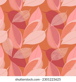 Textured tree branch.Vector.Image on white and color background.Seamless pattern.