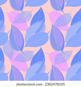 Textured tree branch.Vector.Image on white and color background.Seamless pattern.