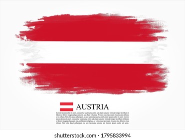 Textured and vector flag of Austria drawn with brush strokes. Texture and vector flag of Austria drawn with brush strokes.