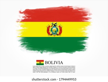 Textured and vector flag of Bolivia drawn with brush strokes. Texture and vector flag of Bolivia drawn with brush strokes.
