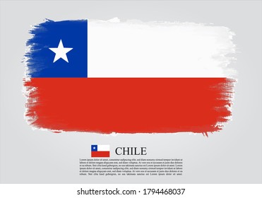 Textured and vector flag of Chile drawn with brush strokes. Texture and vector flag of Chile drawn with brush strokes.