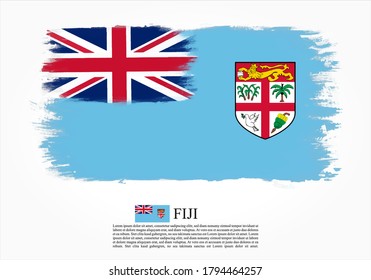 Textured and vector flag of Fiji drawn with brush strokes. Texture and vector flag of Fiji drawn with brush strokes.