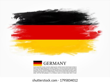 Textured and vector flag of Germany drawn with brush strokes. Texture and vector flag of Germany drawn with brush strokes.