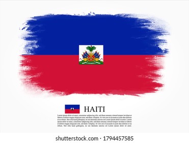 Textured Vector Flag Haiti Drawn Brush Stock Vector Royalty Free Shutterstock