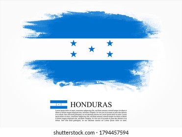 Texturierte und Vektorfahne von Honduras mit Pinselstrichen gezeichnet. Textur und Vektorfahne von Honduras mit Pinselstrichen gezeichnet.