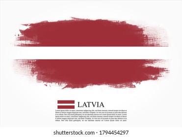 Textured and vector flag of Latvia drawn with brush strokes. Texture and vector flag of Latvia drawn with brush strokes.