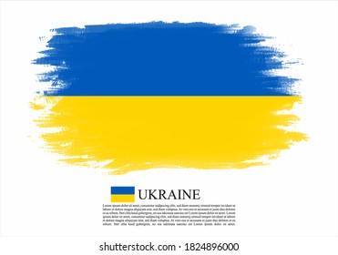 Textured and vector flag of Ukraine drawn with brush strokes. Texture and vector flag of Ukraine drawn with brush strokes.