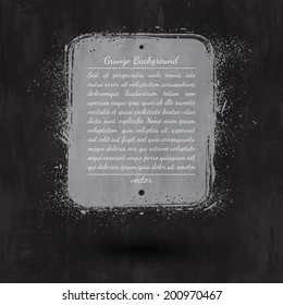 Textured vector grunge retro dark background. Vintage background.