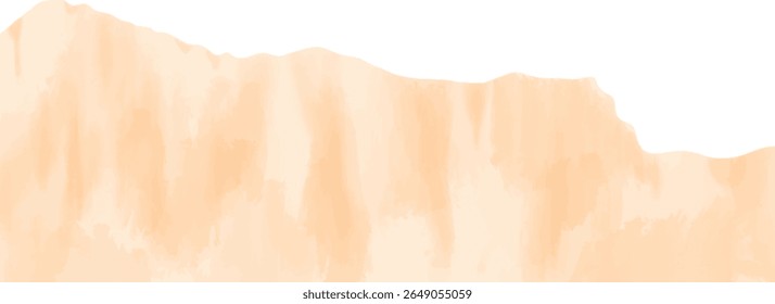 Ilustração vetorial texturizada de uma paisagem de penhasco rochoso no estilo de arte sem rosto. Cores de tons de terra. Adequado para temas naturais, conceitos de viagem, fundos de verão ou editoriais minimalistas
