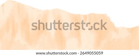 Textured vector illustration of a rocky cliff landscape in faceless art style. Earth-tone colors. Suitable for nature themes, travel concepts, summer backgrounds, or minimalist editorials