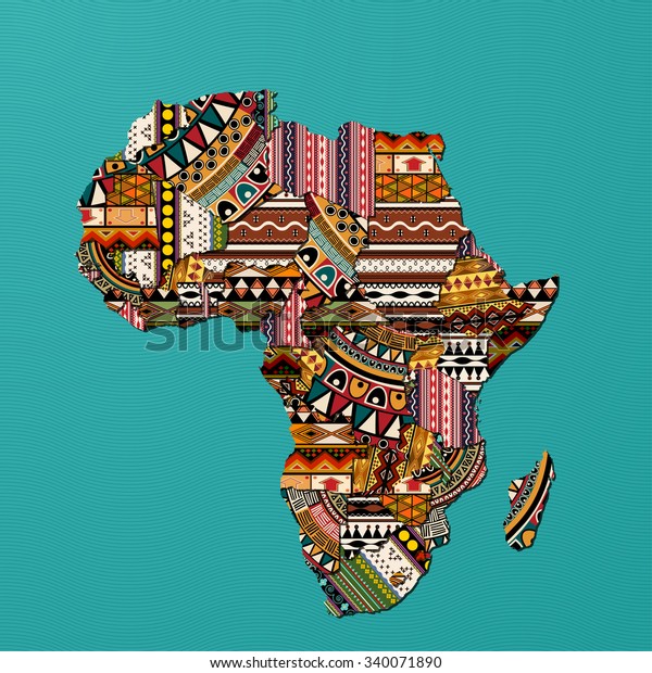 Textured Vector Map Africa Stock Vector Royalty Free 340071890 3261