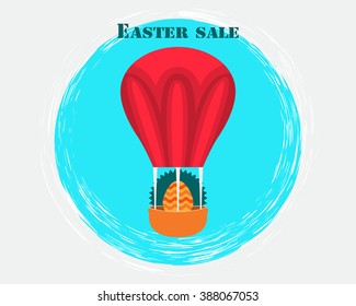 Textured vector poster/flyer for an Easter sale