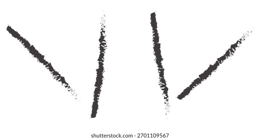 Líneas de Vertical texturizadas, marcas de arañazos afligidos, Elementos de diseño de grunge áspero
