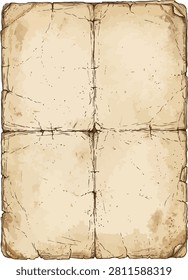 A textured weathered document with visible folds and a sepia tone. Ideal for historical narratives or rustic designs.