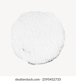 Textured white circle on a light background. Circular shape with a rough texture. White circle, textured and simple. Minimalist design with a textured circle. Minimal shape vector.