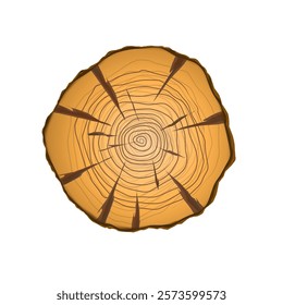 textured wood cut icon without background
