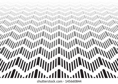 Zickzackoberfläche strukturiert. Abstrakter geometrischer Hintergrund. Vektorkunst.