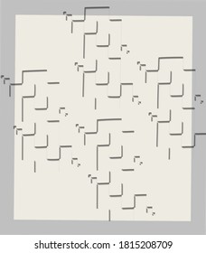Texture.Grey background using labyrinth maze pattern.