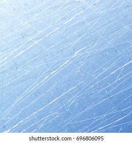 Textures blue ice. Ice rink. Winter background. Overhead view. Vector illustration nature background.