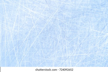 Textures blue ice. Ice rink. Winter background. Overhead view. Vector illustration nature background.