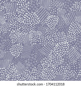 Textures and hand drawn shapes vector pattern on blue grey background. Great for home decor, wrapping, scrapbooking, wallpaper, gift, kids. 