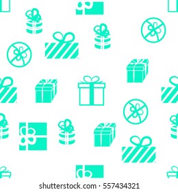 Textures holiday gift boxes Seamless birthday, Christmas, Cute seamless pattern with colorful elements of the party. Vector background for your design, festive theme