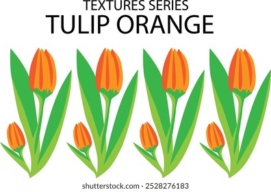 Texturas Flores de tulipán naranja con hoja